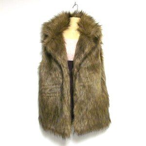 Aukmla Womens Faux Fur Vest Sleeveless Coat Jacket NWT